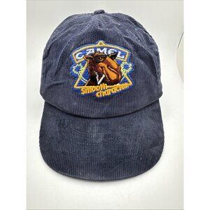 Vintage 1980s Camel Cigarette Smooth Joe Hat Cap Camel Corduroy Snapback